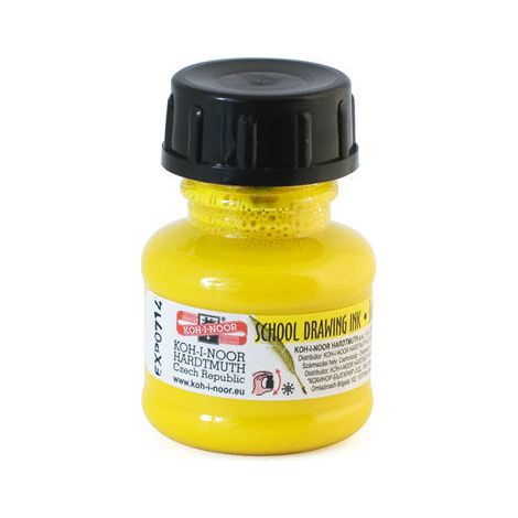 Tusz kreślarski Koh-i-Noor 20g, Żółty - 2